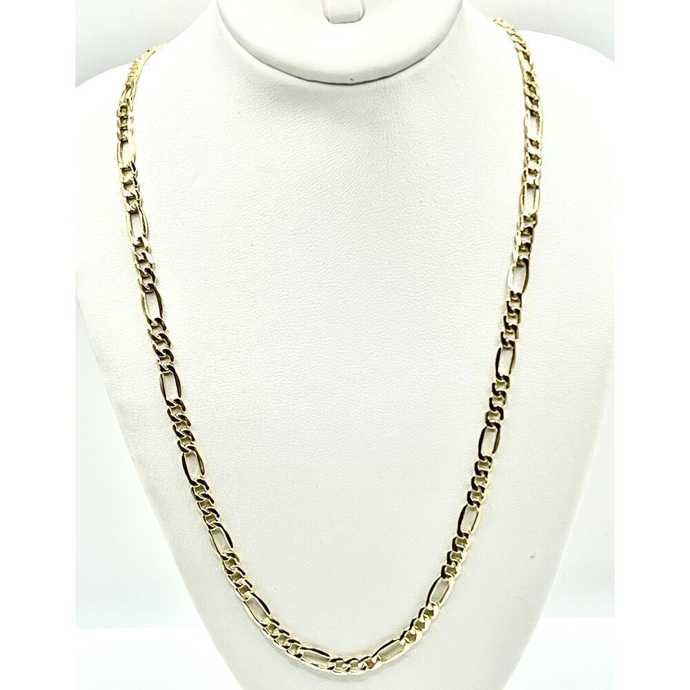 New 10k Gold 4.2mm wide Figaro Link 20 inch Chain